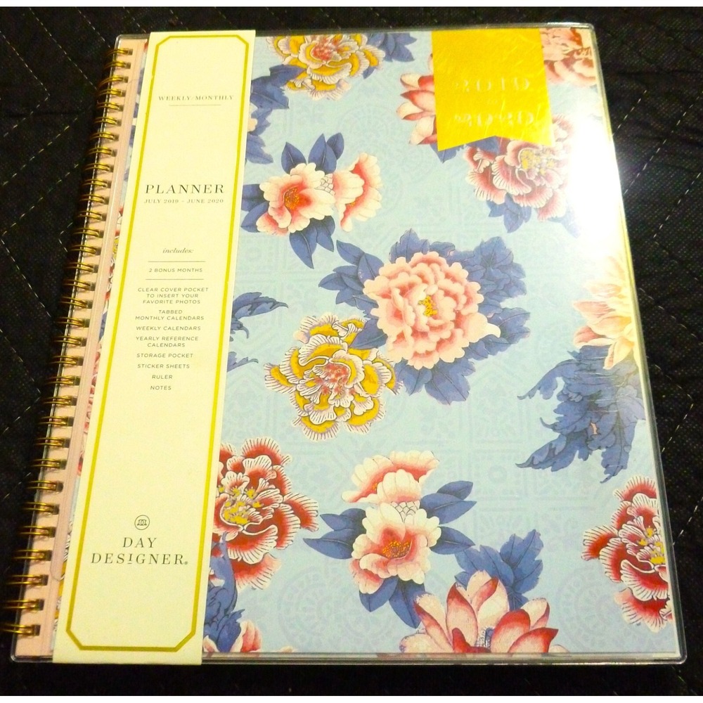 Day Designer Weekly Monthly Planner July 2019 - June 2020 Grand Bloom 8 5"x11"